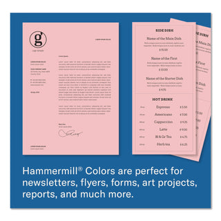 Fore Multipurpose Print Paper, 20 lb Bond Weight, 8.5 x 14, Pink, 500/Ream