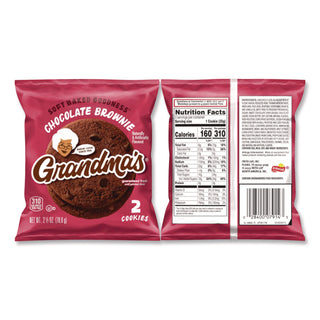 Cookies - Single Serve, Chocolate Brownie, 2.5 oz Packet, 60/Carton