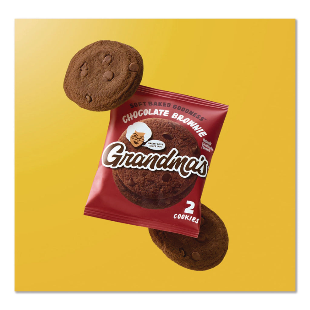 Cookies - Single Serve, Chocolate Brownie, 2.5 oz Packet, 60/Carton
