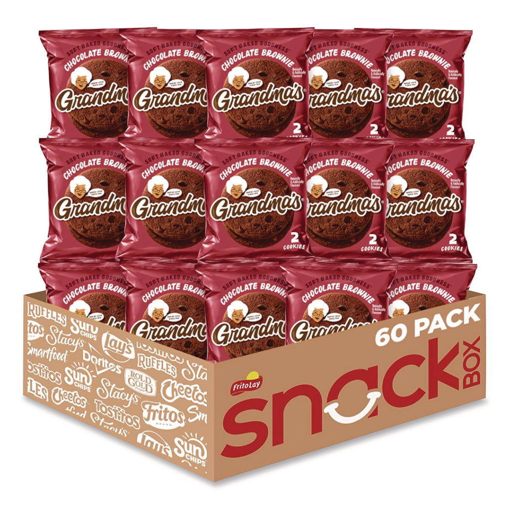 Cookies - Single Serve, Chocolate Brownie, 2.5 oz Packet, 60/Carton