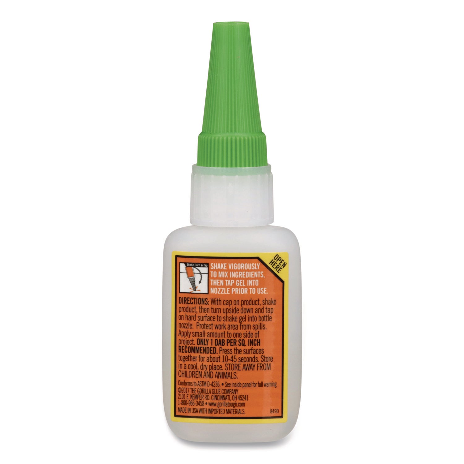 Super Glue Gel, 0.53 oz, Dries Clear