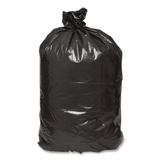 Linear Low Density Large Trash and Yard Bags, 33 gal, 0.9 mil, 32.5" x 40", Black, 80/Carton