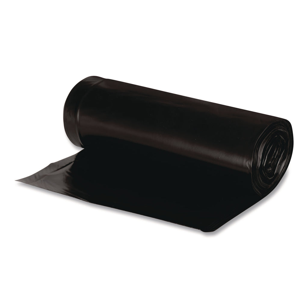 Linear Low Density Recycled Can Liners, 45 gal, 2 mil, 40" x 46", Black, 10 Bags/Roll, 10 Rolls/Carton