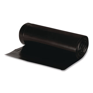 Linear Low Density Recycled Can Liners, 45 gal, 1.25 mil, 40" x 46", Black, 10 Bags/Roll, 10 Rolls/Carton