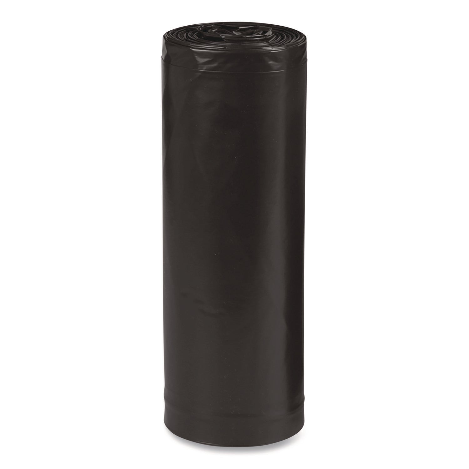 Linear Low Density Recycled Can Liners, 60 gal, 1.65 mil, 38" x 58", Black, 10 Bags/Roll, 10 Rolls/Carton