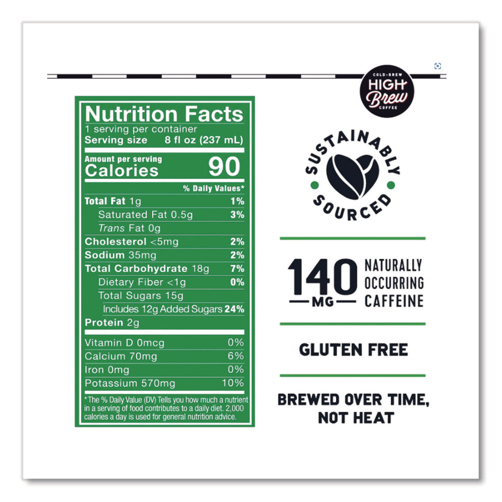 Cold Brew Coffee + Protein, Dark Chocolate Mocha, 8 oz Can, 12/Pack
