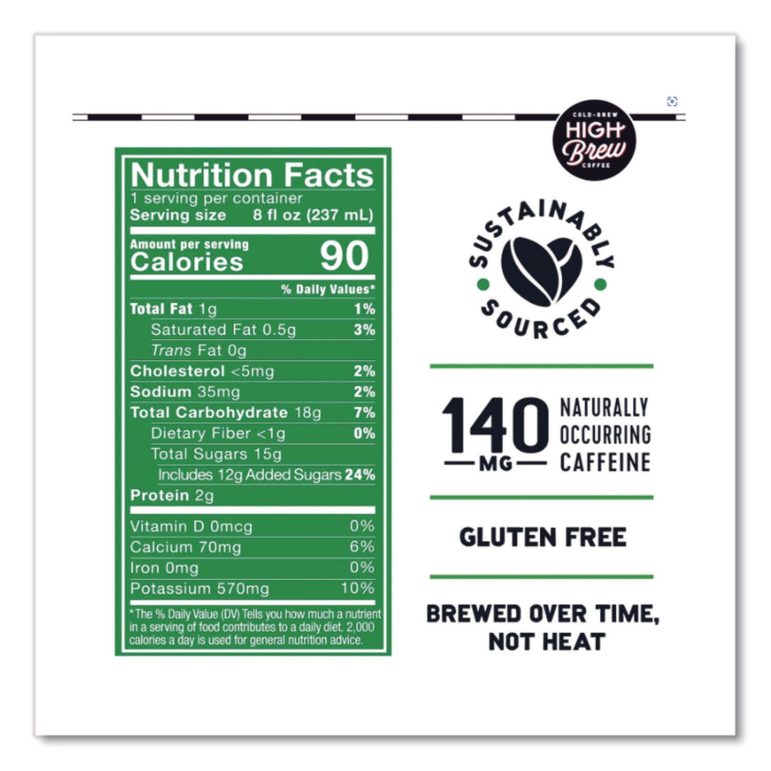 Cold Brew Coffee + Protein, Dark Chocolate Mocha, 8 oz Can, 12/Pack