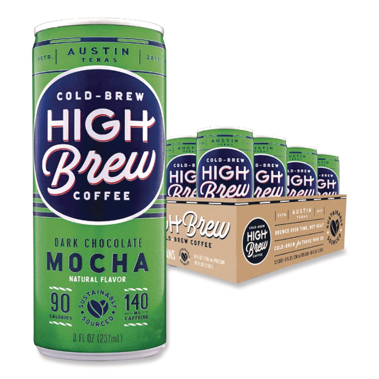 Cold Brew Coffee + Protein, Dark Chocolate Mocha, 8 oz Can, 12/Pack