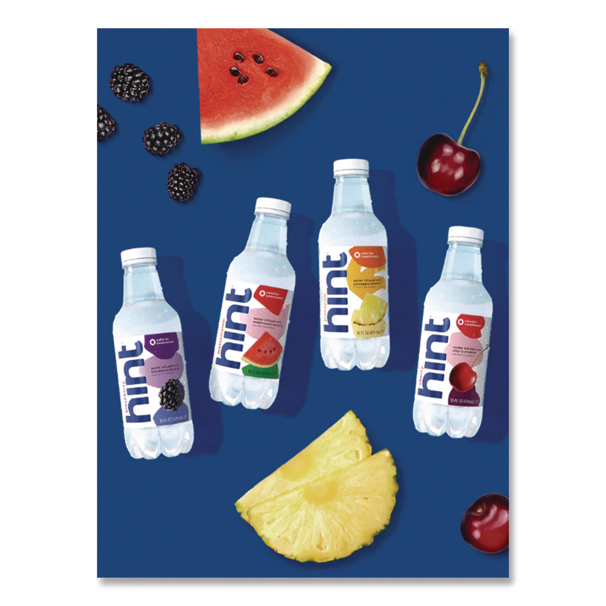 Flavored Water Variety Pack, 3 Blackberry, 3 Cherry, 3 Pineapple, 3 Watermelon, 16 oz Bottle, 12 Bottles/Carton