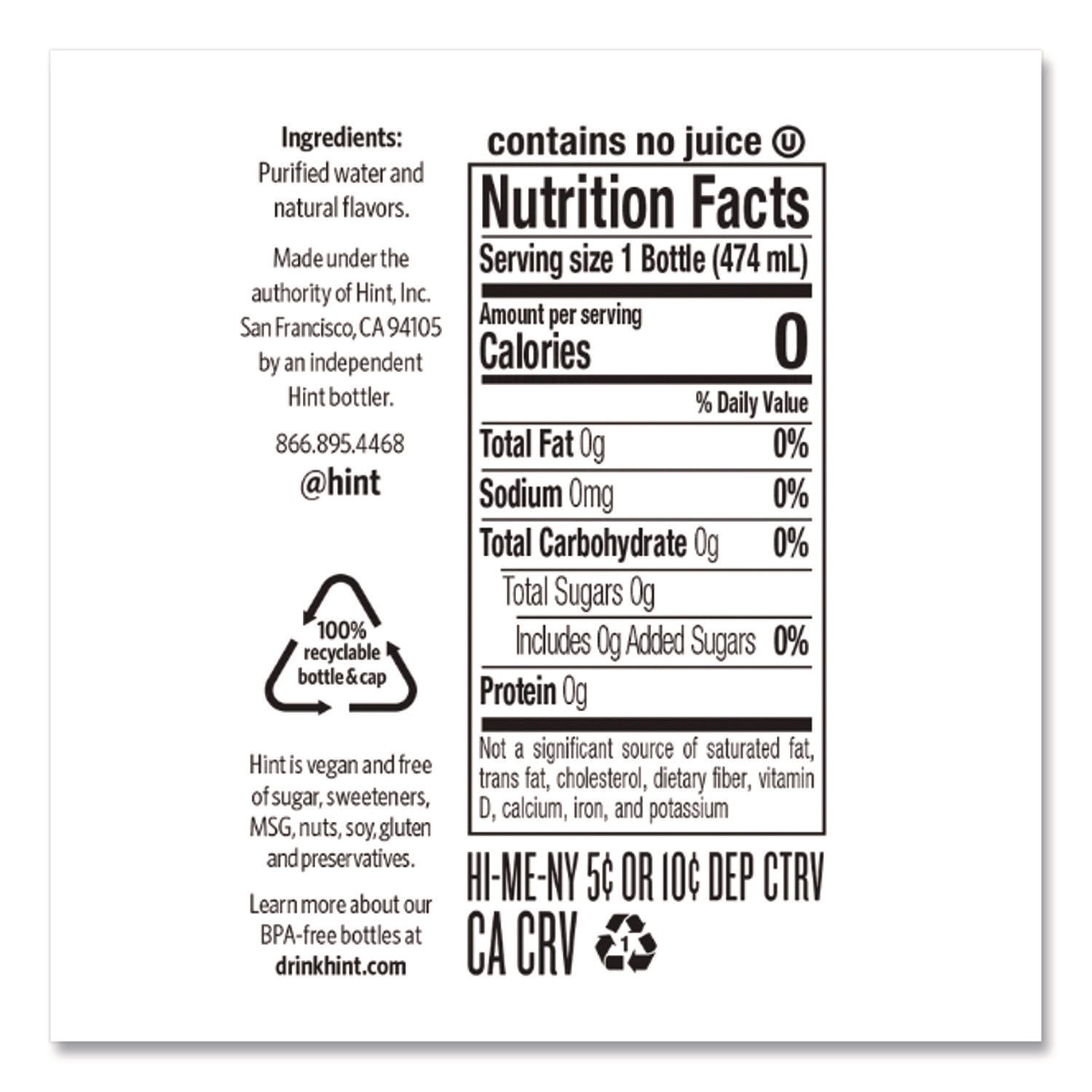 Flavored Water, Cherry, 16 oz Bottle, 12 Bottles/Carton