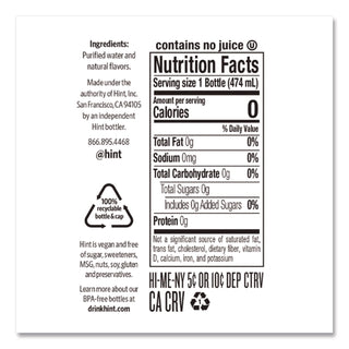 Flavored Water, Cherry, 16 oz Bottle, 12 Bottles/Carton