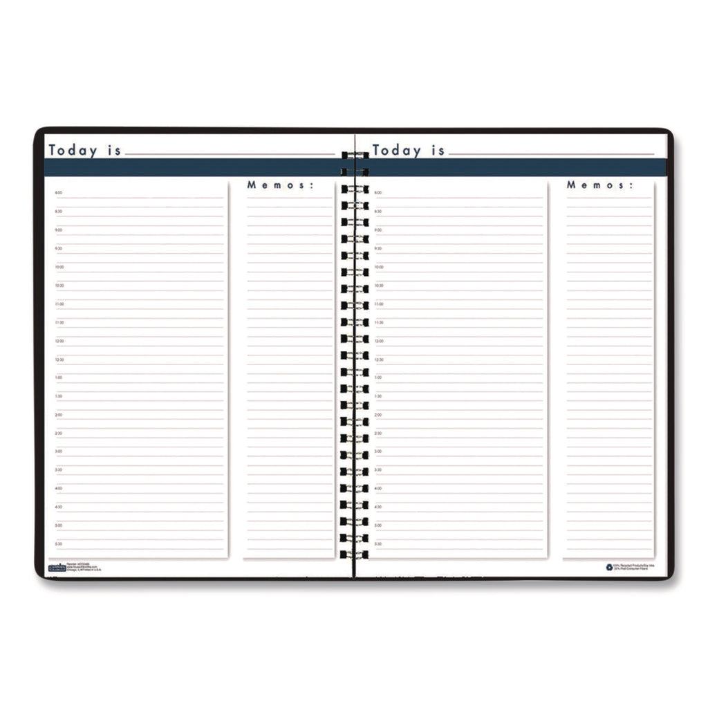 Recycled Nondated Assignment Book For Intermediate Grades, 40-Weeks: Eight-Subject Day, Blue Cover, (100) 11 x 8.5 Sheets