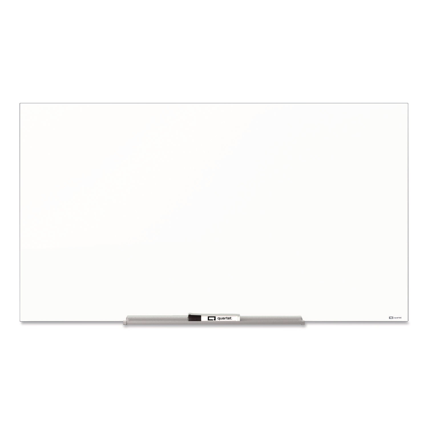 InvisaMount Magnetic Glass Marker Board, 85 x 48, White Surface