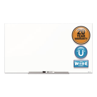 InvisaMount Magnetic Glass Marker Board, 85 x 48, White Surface