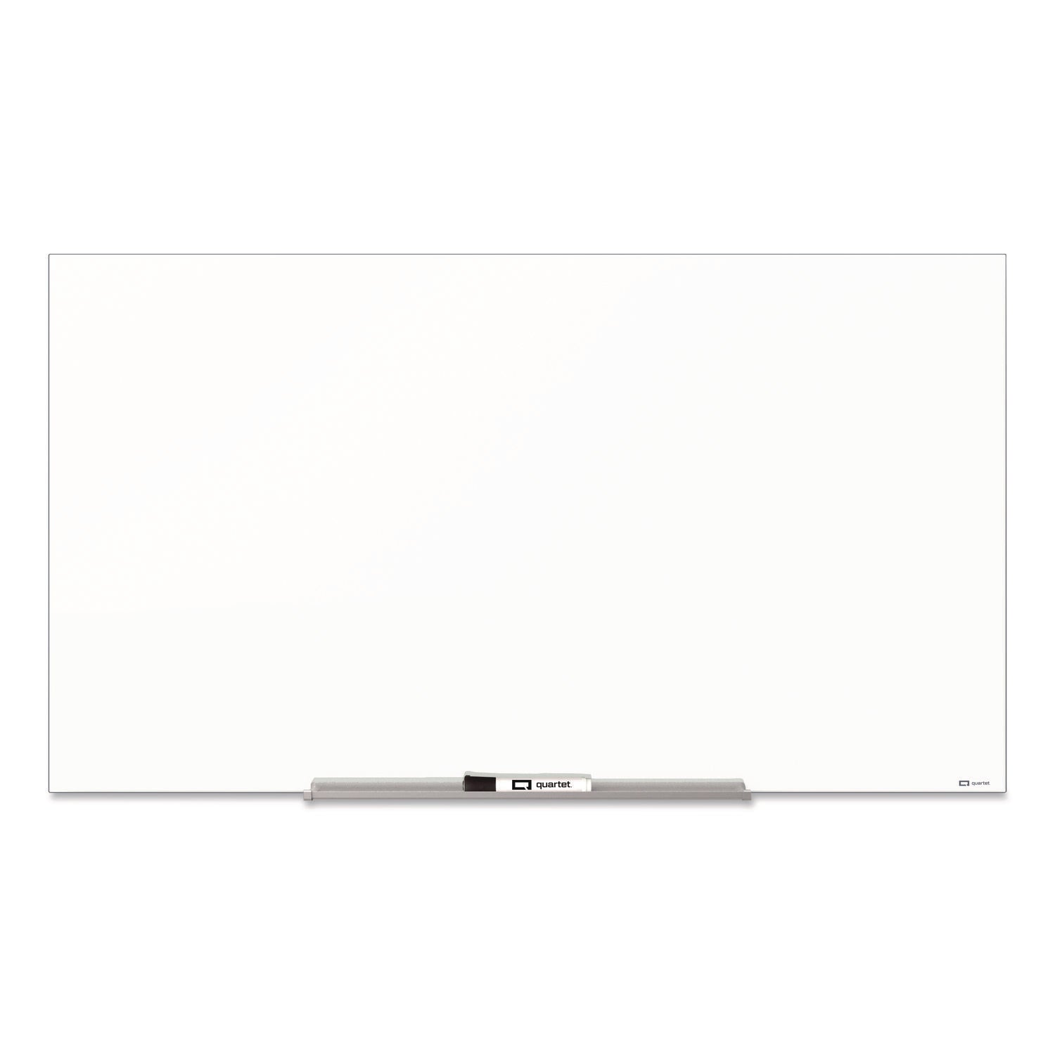 InvisaMount Magnetic Glass Marker Board, 50 x 28, White Surface