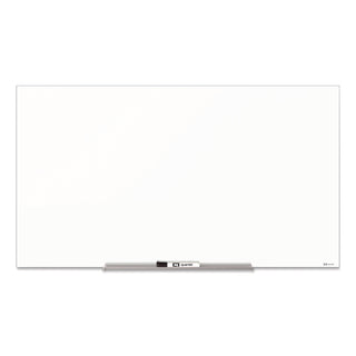 InvisaMount Magnetic Glass Marker Board, 50 x 28, White Surface