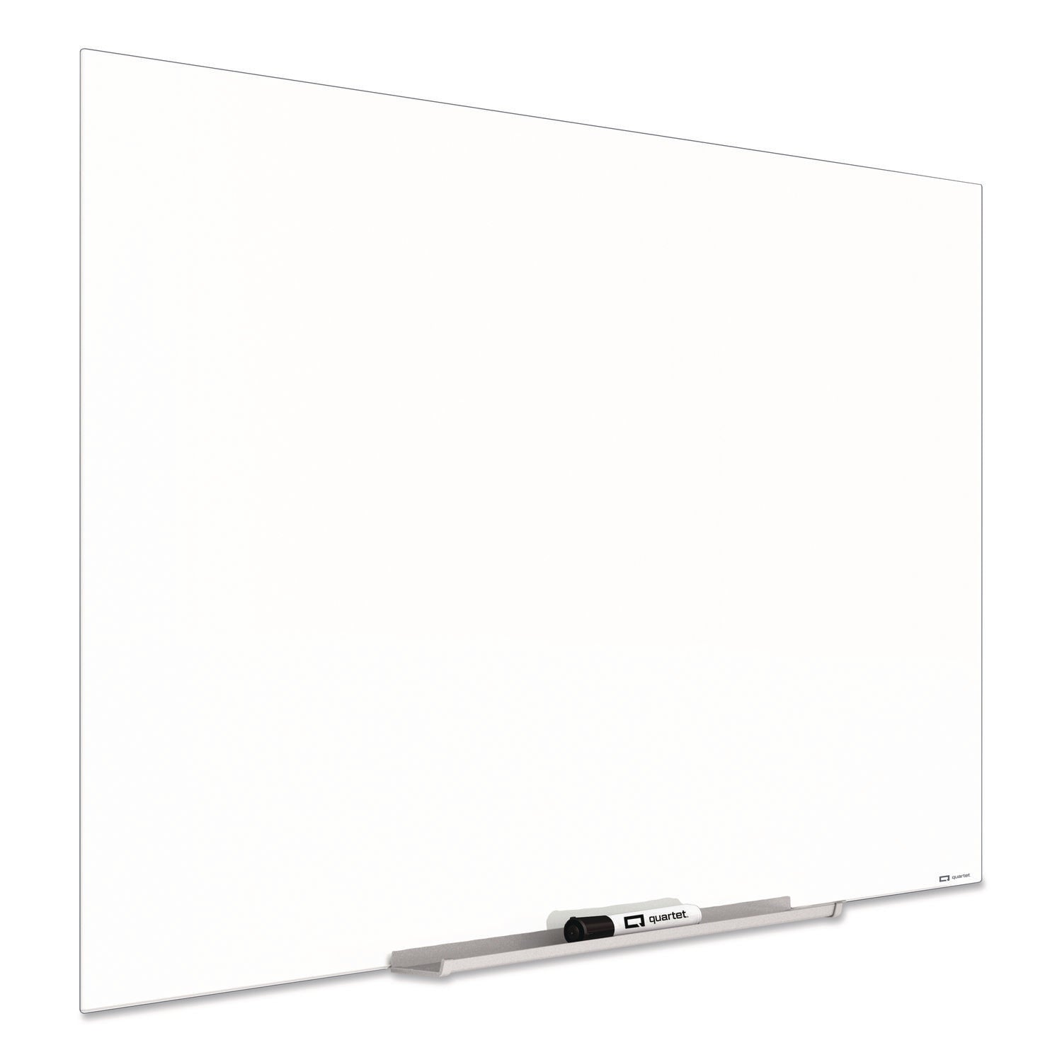 InvisaMount Magnetic Glass Marker Board, 50 x 28, White Surface