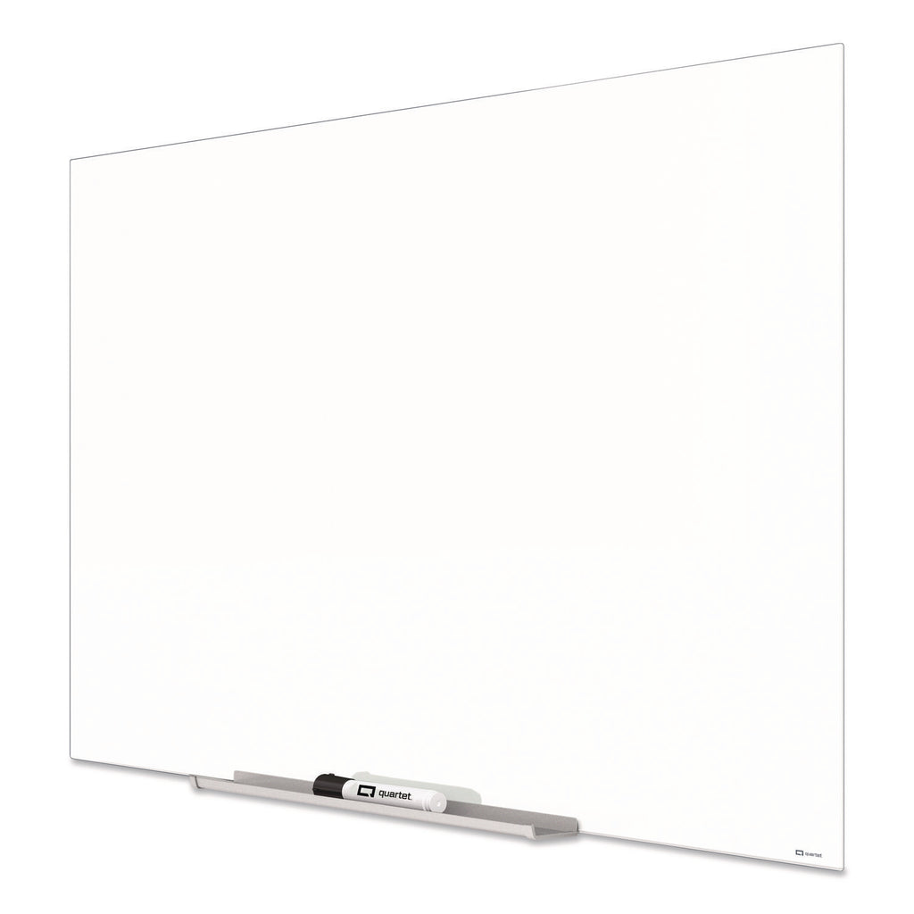 InvisaMount Magnetic Glass Marker Board, 50 x 28, White Surface