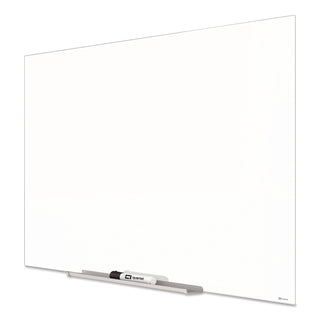 InvisaMount Magnetic Glass Marker Board, 50 x 28, White Surface