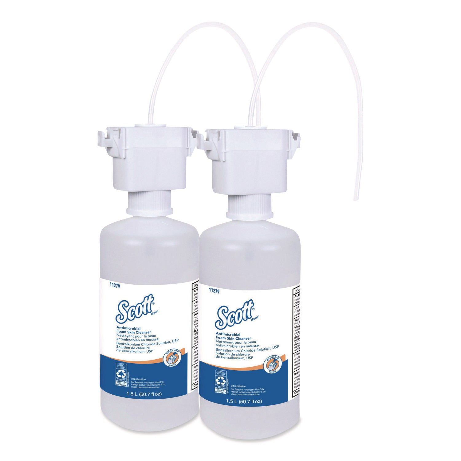 Antimicrobial Foam Skin Cleanser, Unscented, 1,500 mL Refill, 2/Carton