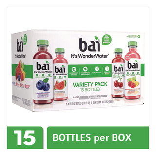 Antioxidant Infused Beverage, Variety Pack, 18 oz Bottle, 15/Carton, Ships in 1-3 Business Days