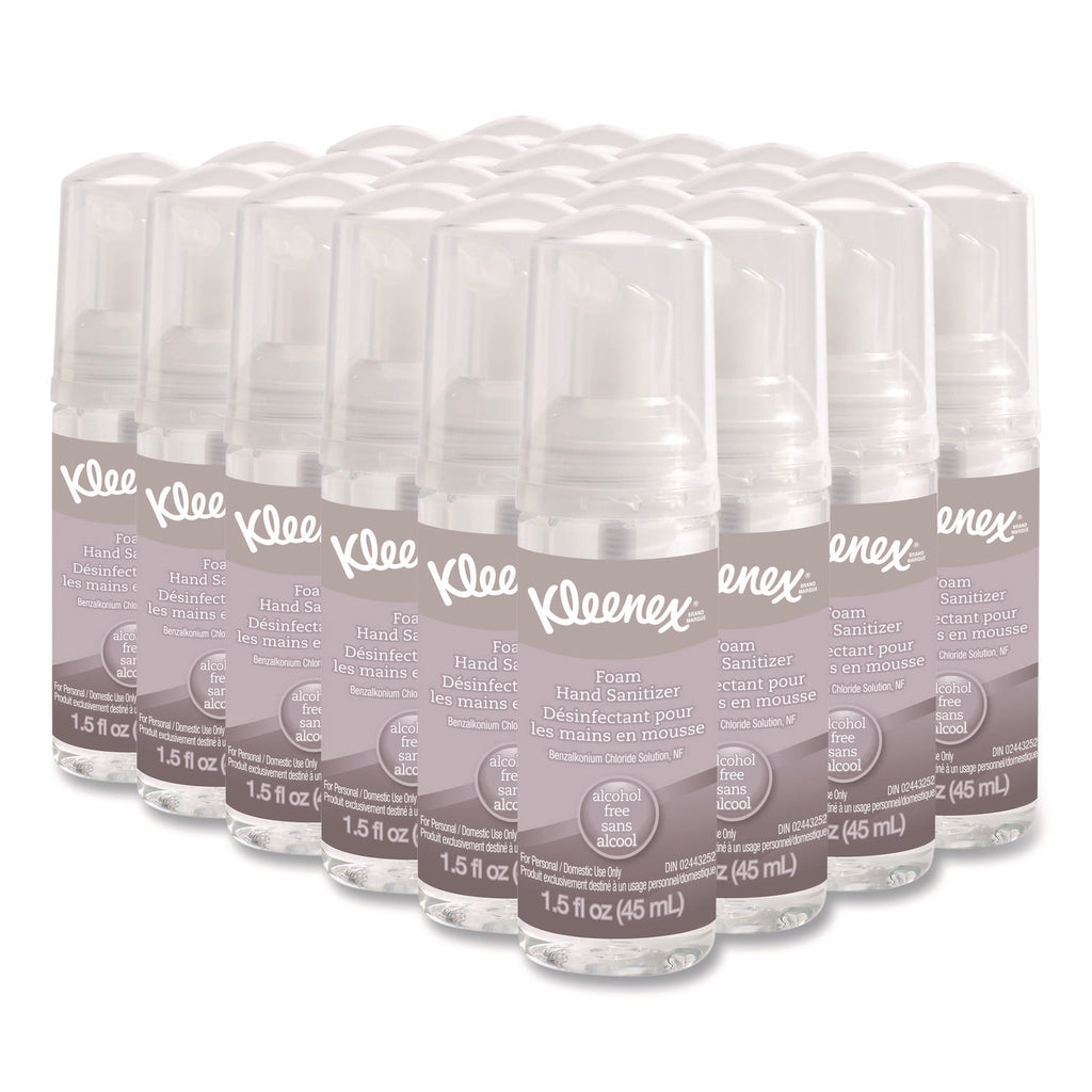 Alcohol-Free Foam Hand Sanitizer, 1.5 oz Pump Bottle, Unscented, 24/Carton