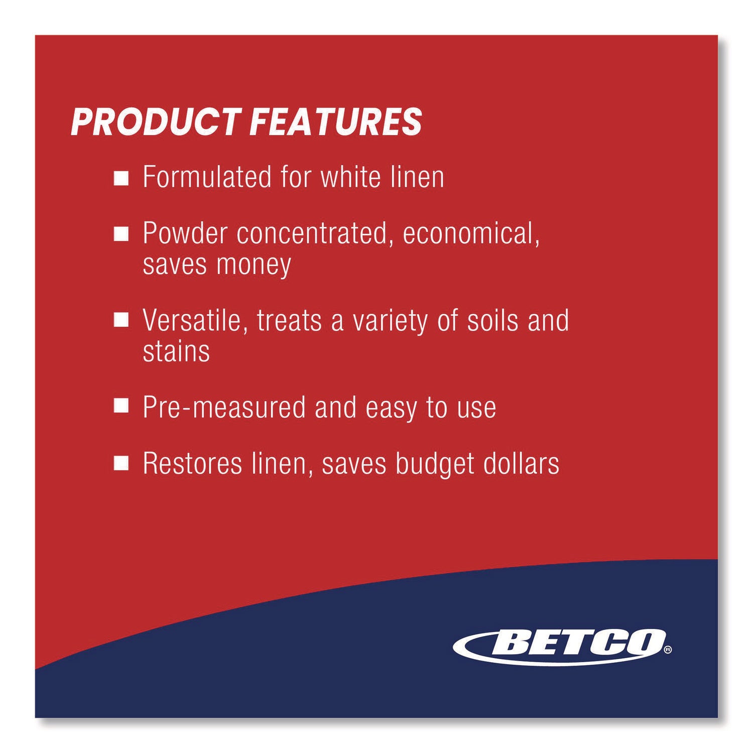 Betco Symplicity Reclaim W Laundry Powder - Concentrate Powder - 32 oz (2 lb) - Mild Chlorine ScentJar - 6 / Carton - Off White