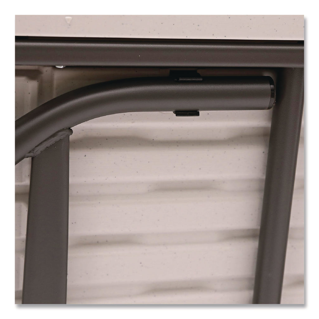 IndestrucTable Industrial Folding Table, Rectangular, 96" x 30" x 29", Platinum