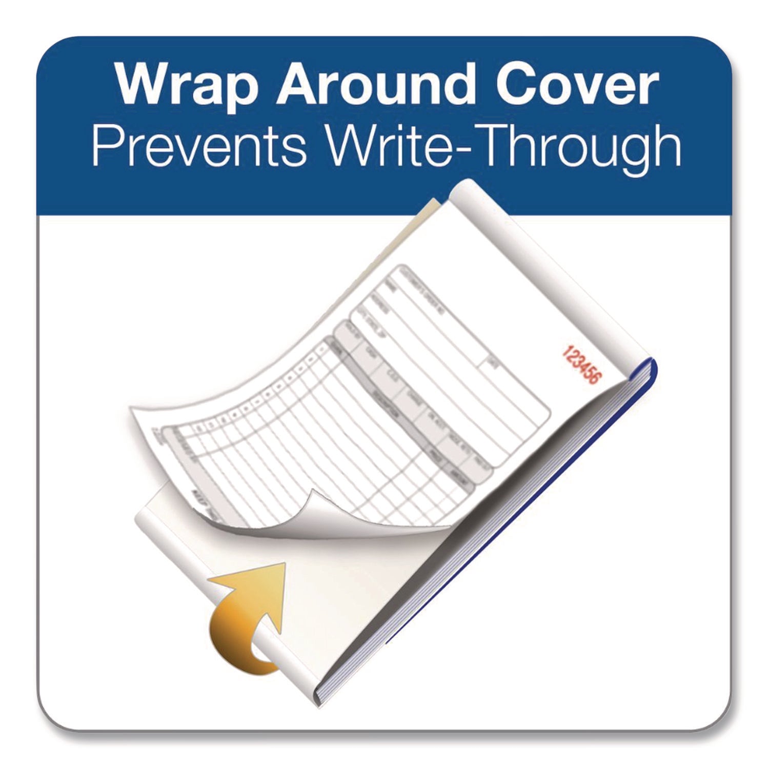 3-Part Sales Book, 12 Lines, Three-Part Carbonless, 4.19 x 7.19, 50 Forms/Pad, 10 Pads/Carton