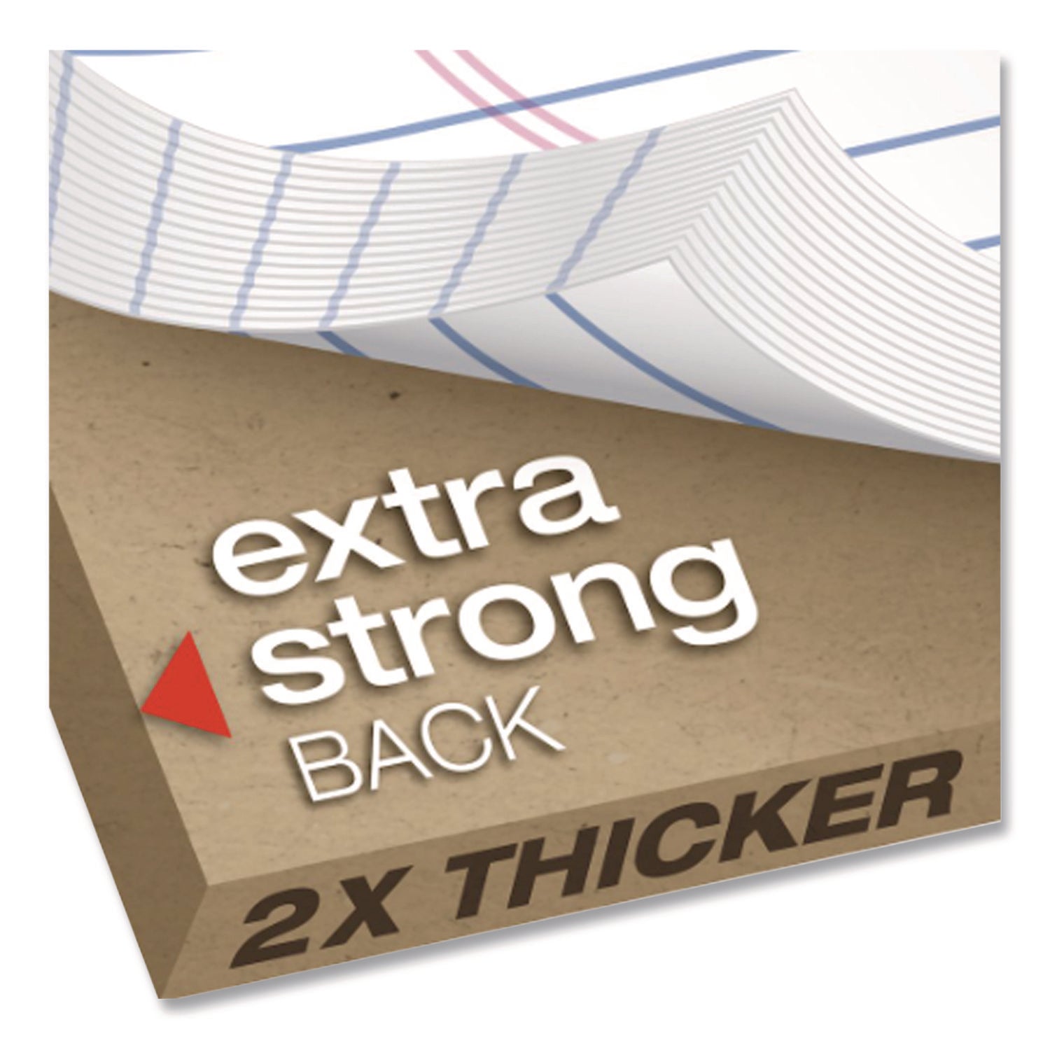 Gold Fibre Writing Pads, Narrow Rule, 50 White 8.5 x 11.75 Sheets, Dozen