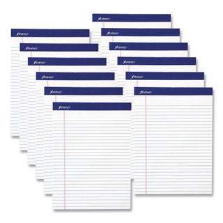 Perforated Writing Pads, Wide/Legal Rule, 50 White 8.5 x 11.75 Sheets, Dozen