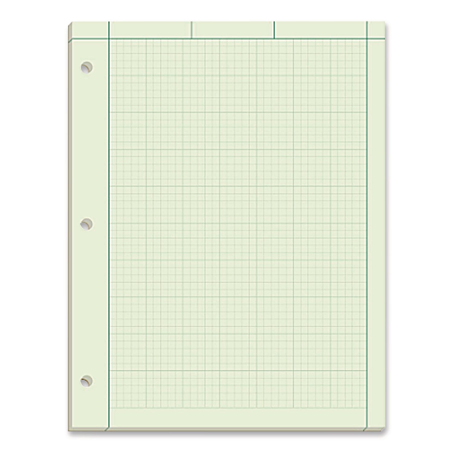 Ampad Green Tint Engineer's Quadrille Pad, Sold as 1 Pad