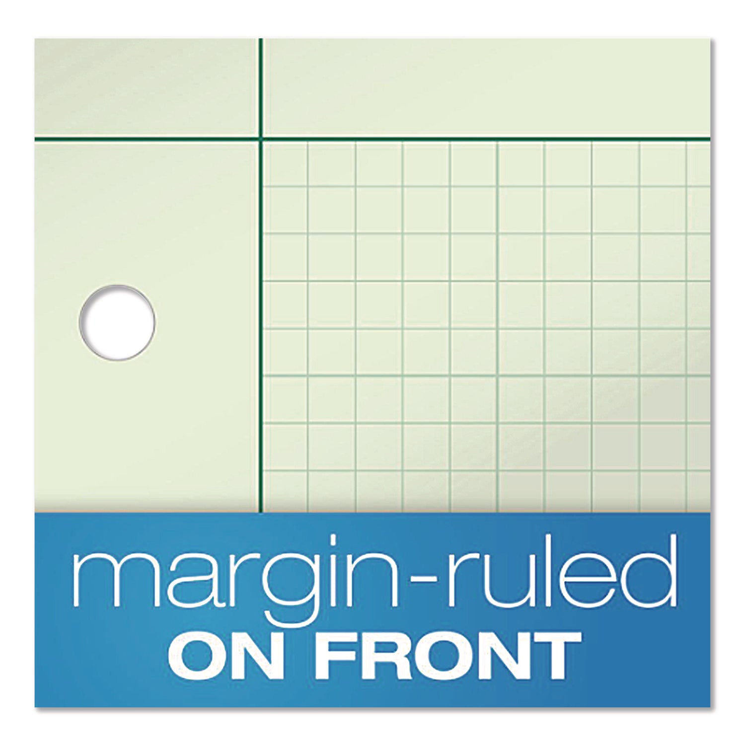 Ampad Green Tint Engineer's Quadrille Pad, Sold as 1 Pad
