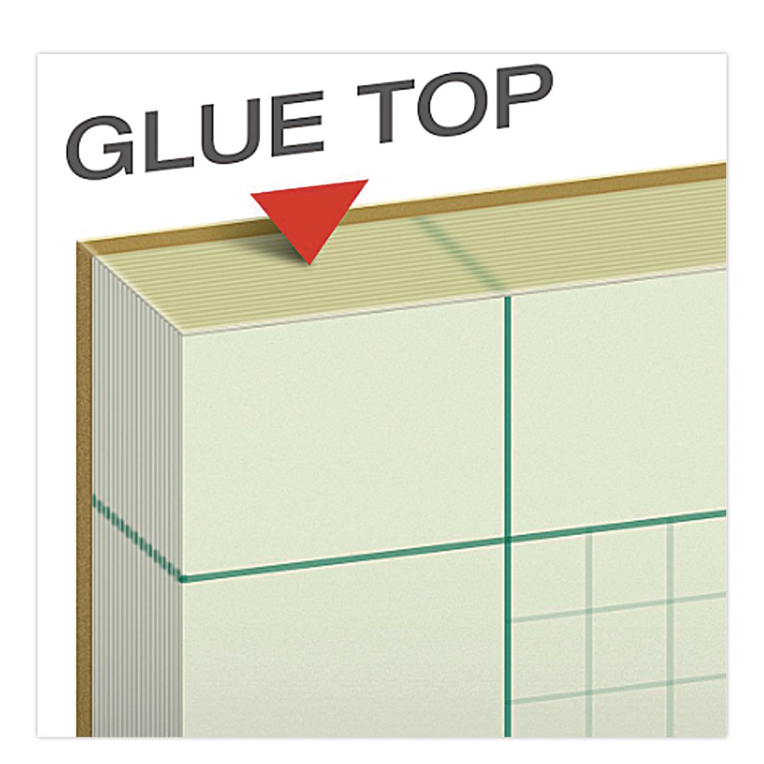 Ampad Green Tint Engineer's Quadrille Pad, Sold as 1 Pad