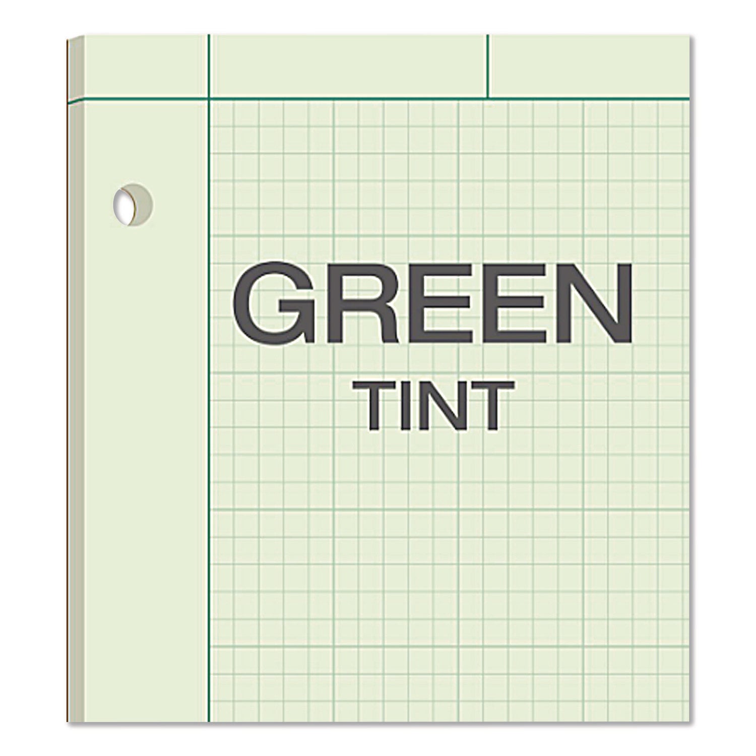 Ampad Green Tint Engineer's Quadrille Pad, Sold as 1 Pad