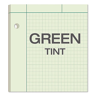 Evidence Engineer's Computation Pad, Cross-Section Quadrille Rule (5 sq/in, 1 sq/in), 200 Green-Tint 8.5 x 11 Sheets
