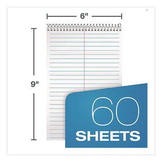 Steno Pads, Gregg Rule, White Cover, 60 Green-Tint 6 x 9 Sheets