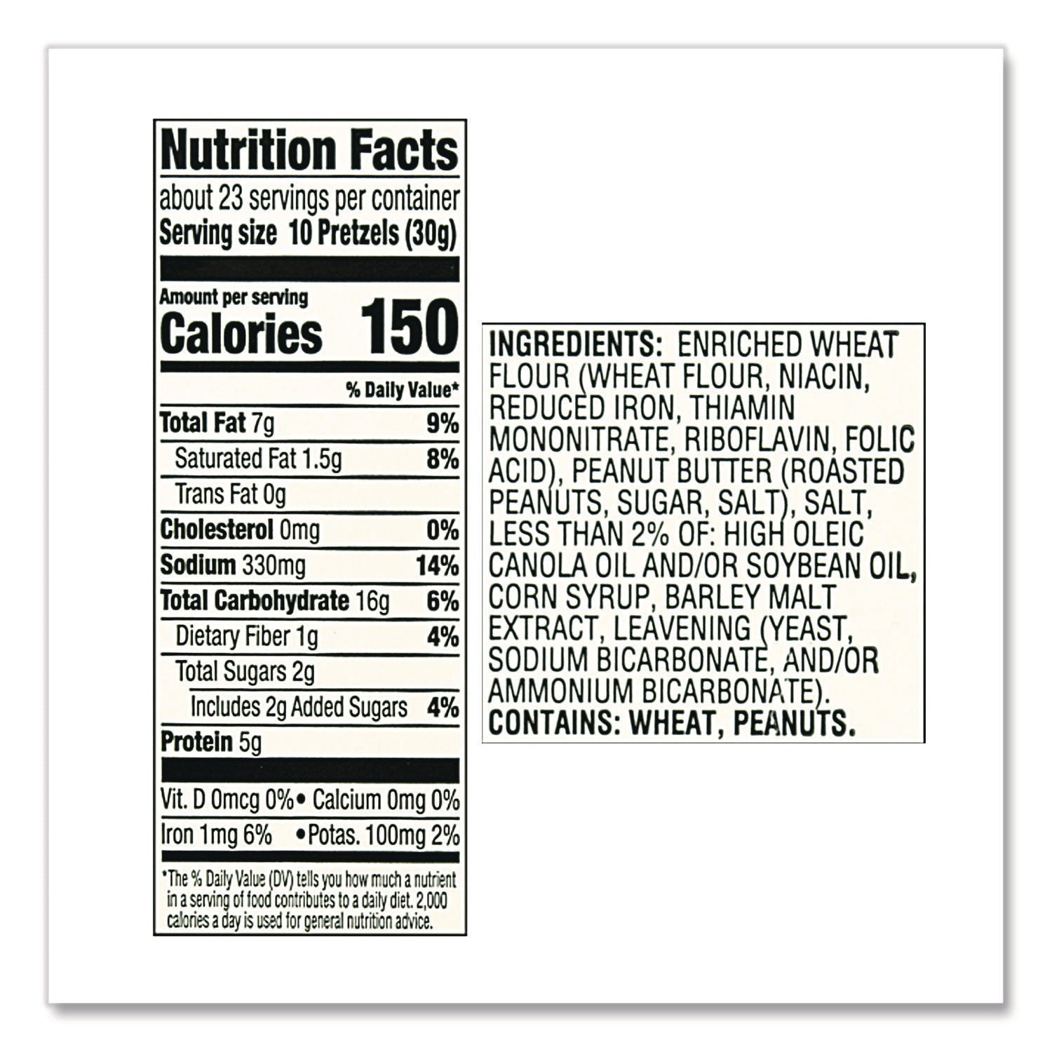 Peanut Butter Filled Pretzel Nuggets, 44 oz Canister