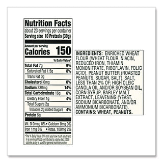 Peanut Butter Filled Pretzel Nuggets, 44 oz Canister