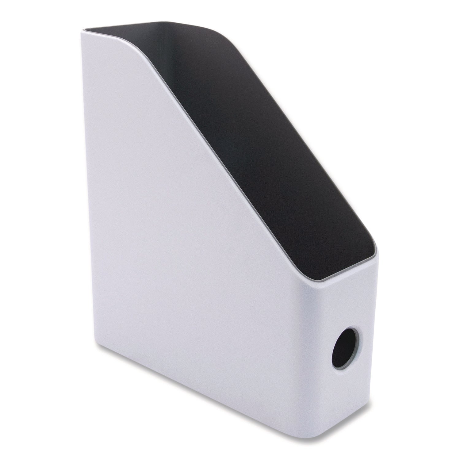 Fusion Magazine File, 4.25 x 9.5 x 12, White/Gray