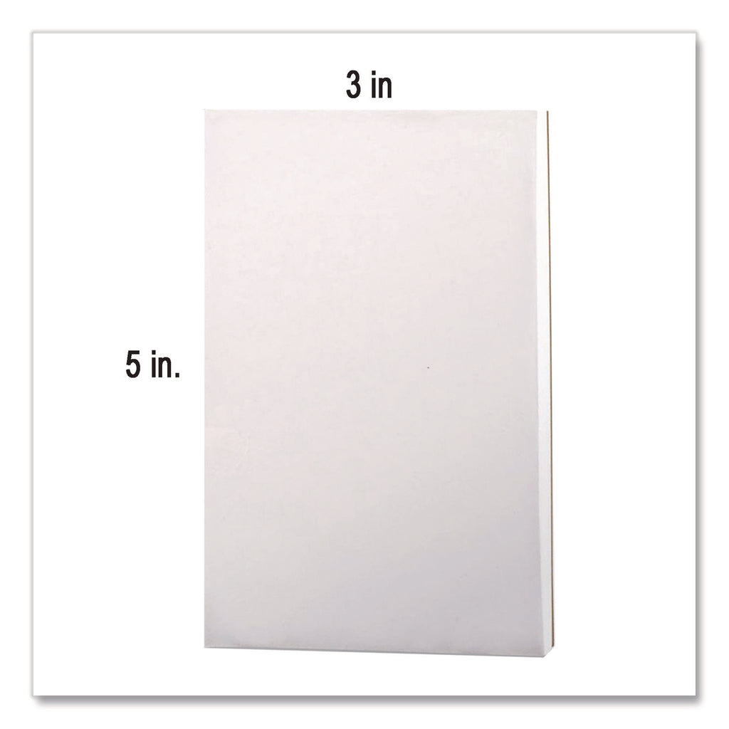 Scratch Pads, Unruled, 3 x 5, White, 100 Sheets, 12/Pack