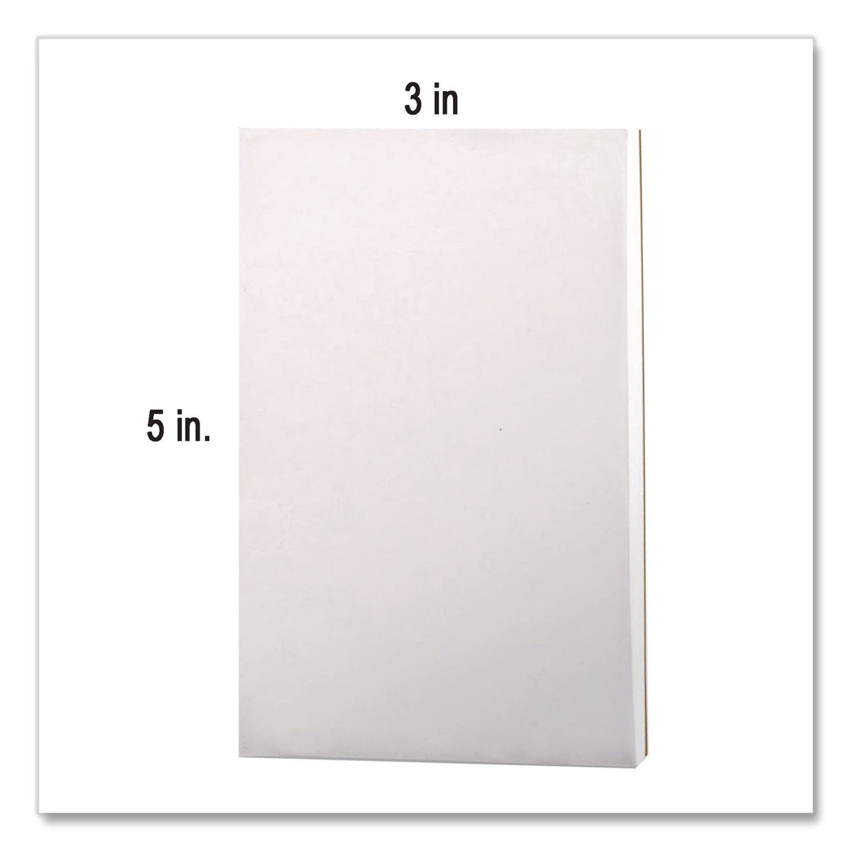 Scratch Pads, Unruled, 3 x 5, White, 100 Sheets, 12/Pack