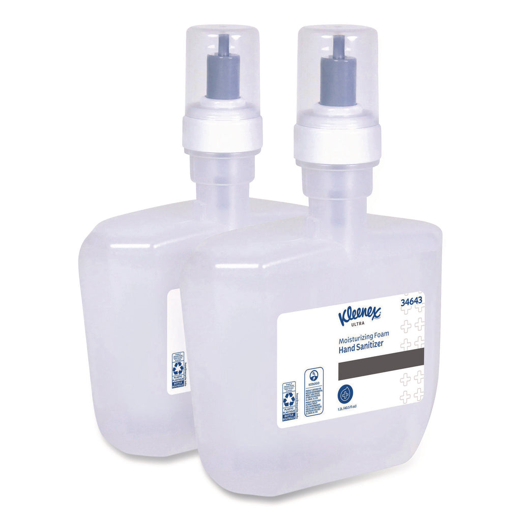 Super Moisturizing Foam Hand Sanitizer, 1,200 mL Cassette, Unscented, 2/Carton