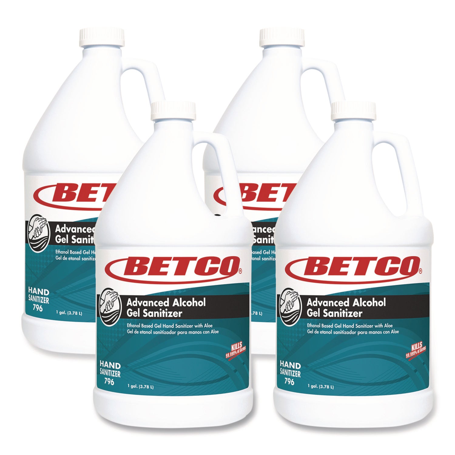 Advanced Gel Hand Sanitizer, 1 gal Bottle, Light Fresh Scent, 4/Carton