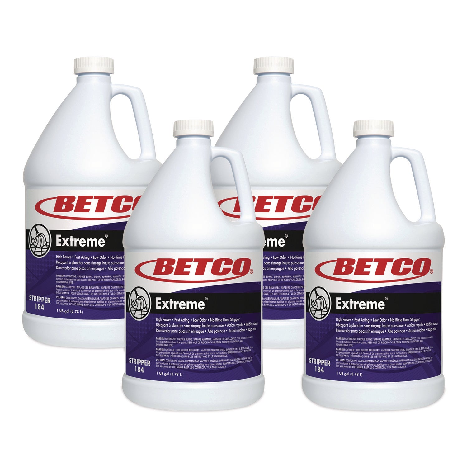 Extreme Floor Stripper, Lemon Scent; 1 gal Bottle, 4/Carton