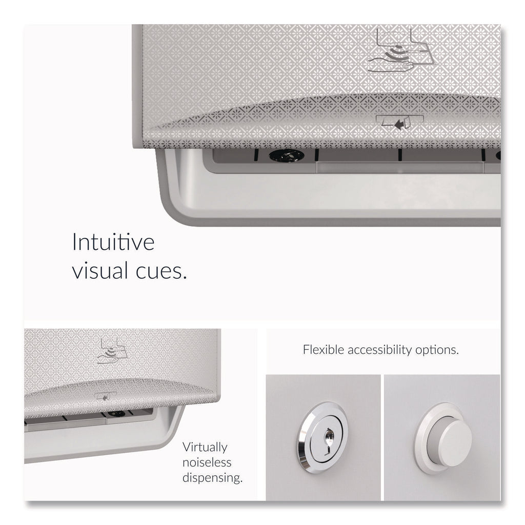 ICON Automatic Roll Towel Dispenser, 20.12 x 16.37 x 13.5, Silver Mosaic