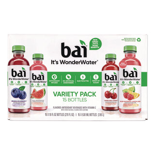 Antioxidant Infused Beverage, Variety Pack, 18 oz Bottle, 15/Carton, Ships in 1-3 Business Days