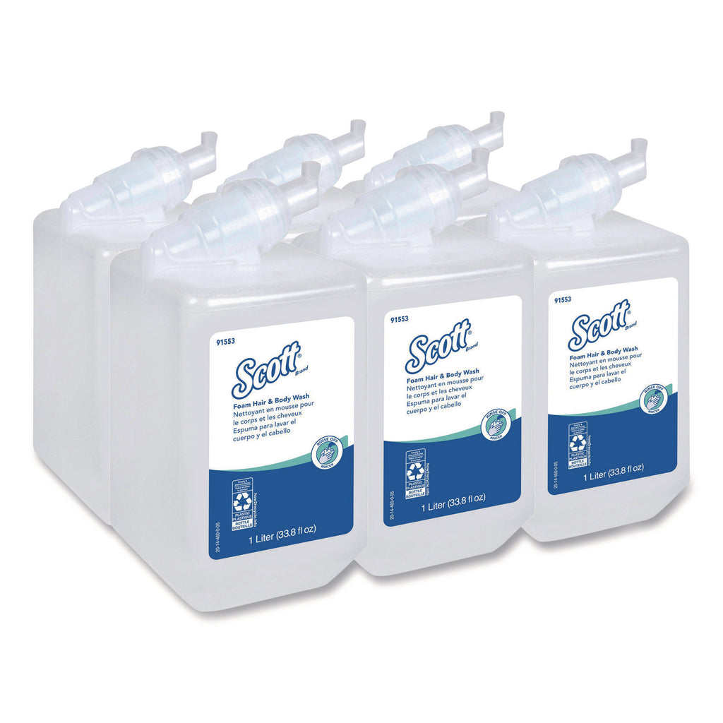Pro Foam Hair and Body Wash, Floral, 1,000 mL, Refill, 6/Carton