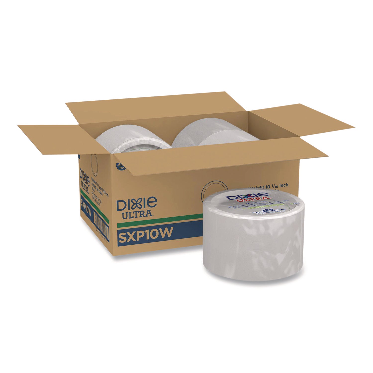 10" WHITE ULTRA STRONG PLATE 4/125