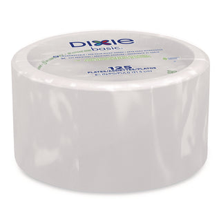 Paper Dinnerware, Plates, White, 8.5" dia, 125/Pack